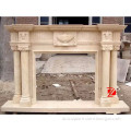 column marble fireplace mantel